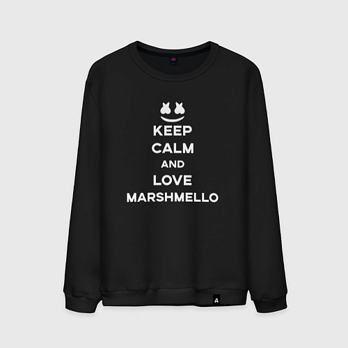 Мужской свитшот Keep Calm & Love Marshmello / Черный – фото 1