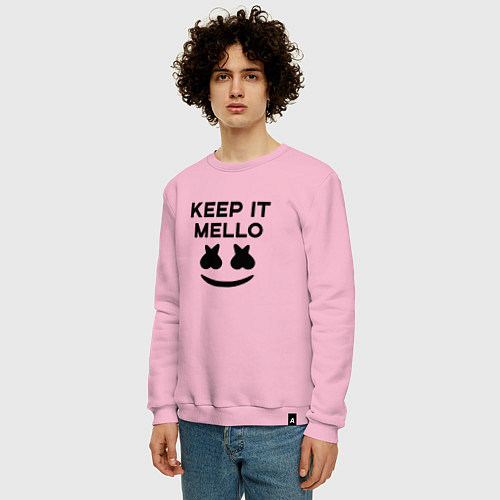 Мужской свитшот Keep it Mello / Светло-розовый – фото 3