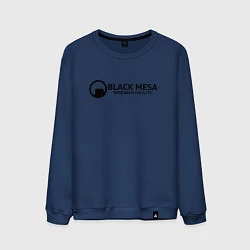 Свитшот хлопковый мужской Black Mesa: Research Facility, цвет: тёмно-синий