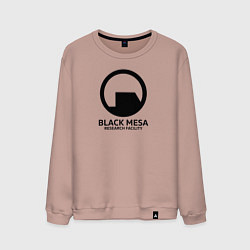 Свитшот хлопковый мужской Black Mesa: Research Facility, цвет: пыльно-розовый