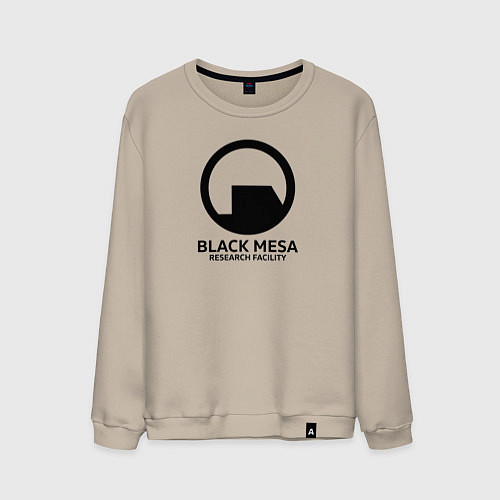 Мужской свитшот Black Mesa: Research Facility / Миндальный – фото 1
