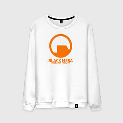 Свитшот хлопковый мужской Black Mesa: Research Facility, цвет: белый