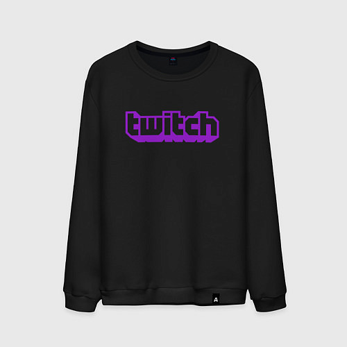 Мужской свитшот Twitch Logo / Черный – фото 1
