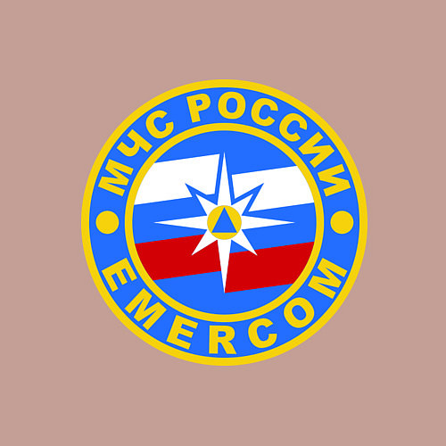 Мужской свитшот Emercom Russia / Пыльно-розовый – фото 3