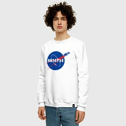 Свитшот хлопковый мужской NASA Delorean 88 mph, цвет: белый — фото 2