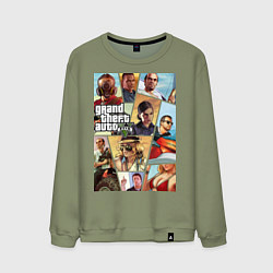 Свитшот хлопковый мужской GTA 5: Stories, цвет: авокадо