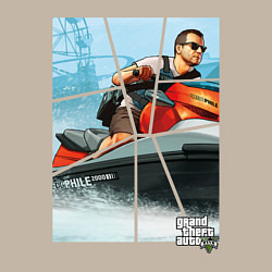 Свитшот хлопковый мужской GTA V: Sea ​​races, цвет: миндальный — фото 2