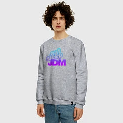 Свитшот хлопковый мужской JDM, цвет: меланж — фото 2
