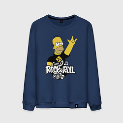 Свитшот хлопковый мужской Rock n Roll, цвет: тёмно-синий