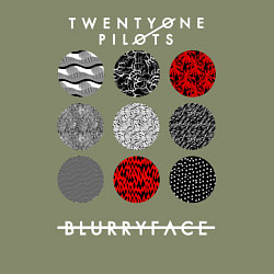 Свитшот хлопковый мужской TOP: Blurryface, цвет: авокадо — фото 2