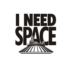 Свитшот хлопковый мужской I Need Space, цвет: белый — фото 2