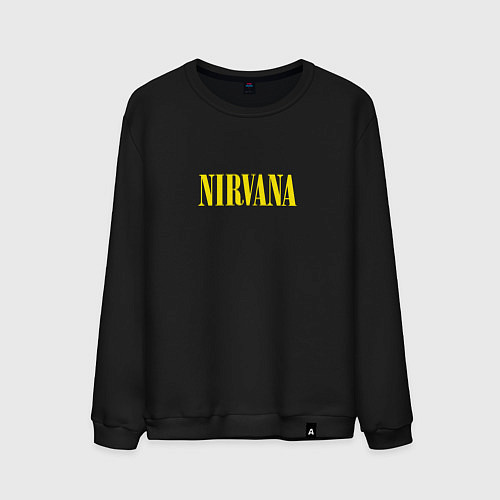 Мужской свитшот Nirvana Нирвана Логотип / Черный – фото 1