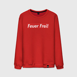 Свитшот хлопковый мужской Feuer Frei!, цвет: красный