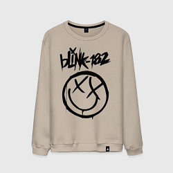 Свитшот хлопковый мужской BLINK-182, цвет: миндальный
