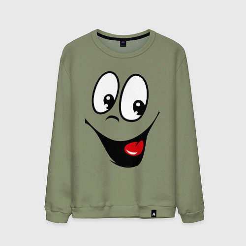 Мужской свитшот Заразительная улыбка / Авокадо – фото 1