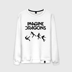 Свитшот хлопковый мужской IMAGINE DRAGONS, цвет: белый