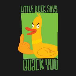 Свитшот хлопковый мужской Quack you - утка, цвет: черный — фото 2