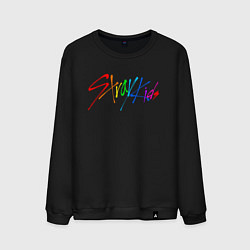Свитшот хлопковый мужской STRAY KIDS АВТОГРАФЫ, цвет: черный
