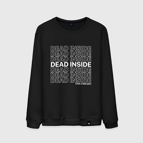 Мужской свитшот Dead inside / Черный – фото 1