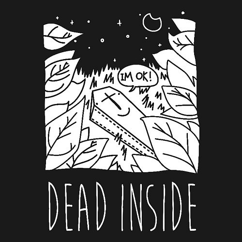 Мужской свитшот Dead Inside / Черный – фото 3