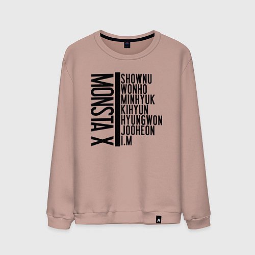Мужской свитшот MONSTA X / Пыльно-розовый – фото 1