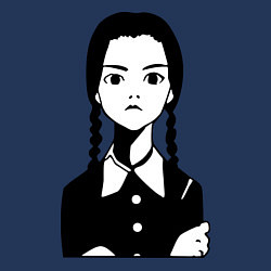 Свитшот хлопковый мужской Wednesday Addams, цвет: тёмно-синий — фото 2