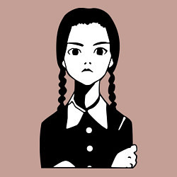 Свитшот хлопковый мужской Wednesday Addams, цвет: пыльно-розовый — фото 2