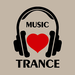 Свитшот хлопковый мужской Trance Music is Love, цвет: миндальный — фото 2