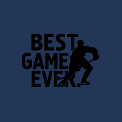 Свитшот хлопковый мужской Hockey - best game, цвет: тёмно-синий — фото 2