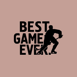 Свитшот хлопковый мужской Hockey - best game, цвет: пыльно-розовый — фото 2