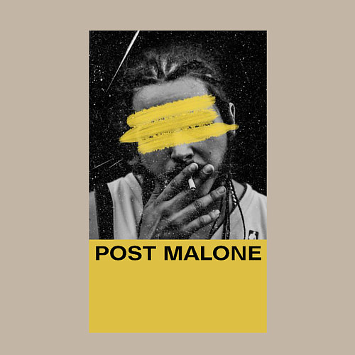Мужской свитшот Post Malone / Миндальный – фото 3