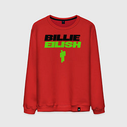 Свитшот хлопковый мужской Billie Eilish: Bellyache, цвет: красный
