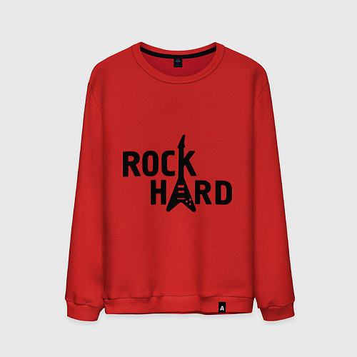 Мужской свитшот Rock hard / Красный – фото 1