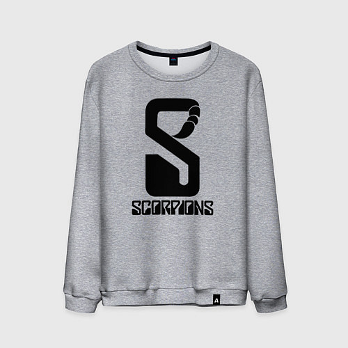 Мужской свитшот Scorpions logo / Меланж – фото 1