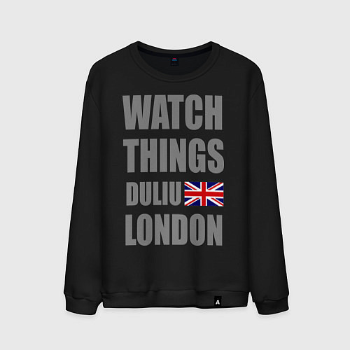 Мужской свитшот Watch Things Duliu London / Черный – фото 1