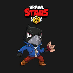 Свитшот хлопковый мужской BRAWL STARS CROW, цвет: черный — фото 2