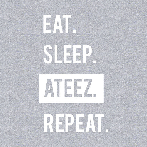 Мужской свитшот ЕСТЬ СПАТЬ ATEEZ ПОВТОРИТЬ / Меланж – фото 3