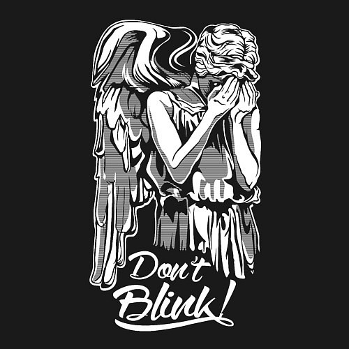 Мужской свитшот Don't Blink, Доктор Кто / Черный – фото 3