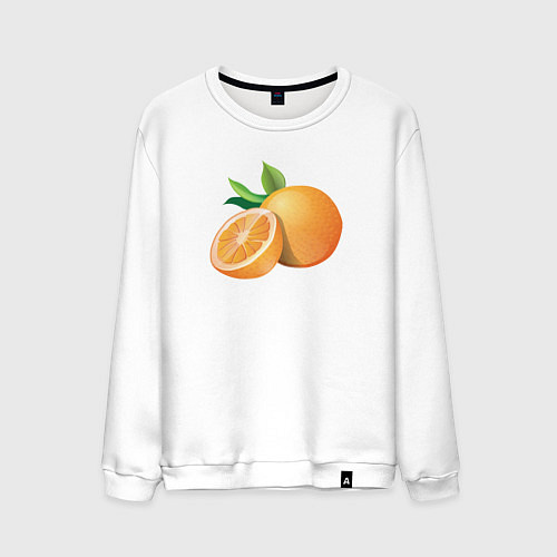 Мужской свитшот Апельсины / Белый – фото 1