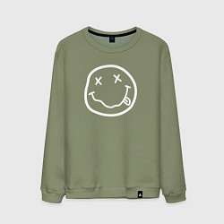 Свитшот хлопковый мужской NIRVANA, цвет: авокадо