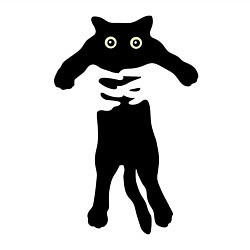 Свитшот хлопковый мужской Черный кот в руках, цвет: белый — фото 2