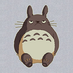 Свитшот хлопковый мужской Грустный Тоторо, цвет: меланж — фото 2