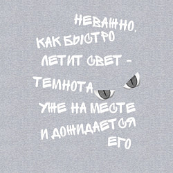 Свитшот хлопковый мужской Терри Пратчетт о свете и тьме Мрачный Жнец, цвет: меланж — фото 2
