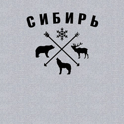 Свитшот хлопковый мужской Сибирь, цвет: меланж — фото 2