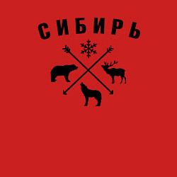 Свитшот хлопковый мужской Сибирь, цвет: красный — фото 2
