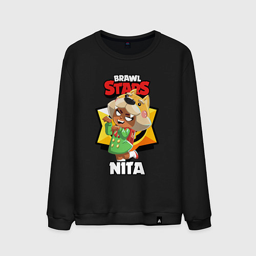 Мужской свитшот BRAWL STARS NITA / Черный – фото 1