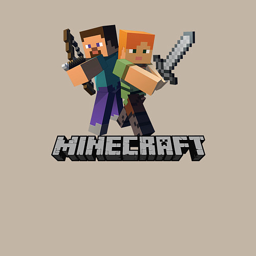 Мужской свитшот MINECRAFT / Миндальный – фото 3