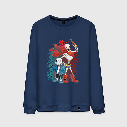 Мужской свитшот UNDERTALE / Тёмно-синий – фото 1