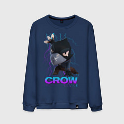 Свитшот хлопковый мужской Brawl Stars CROW, цвет: тёмно-синий