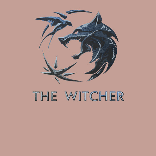 Мужской свитшот Ведьмак Белый волк Геральт / Пыльно-розовый – фото 3